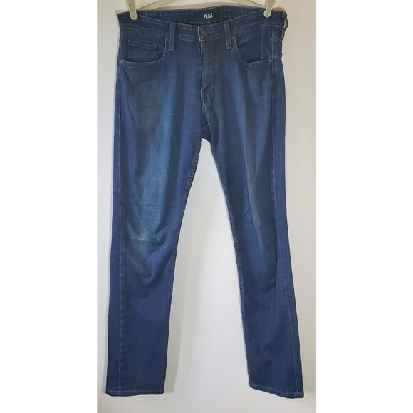 PAIGE Other - Paige Mens Jeans Federal Straight Stretch Denim Blue Tag 33 measured Size 34x32